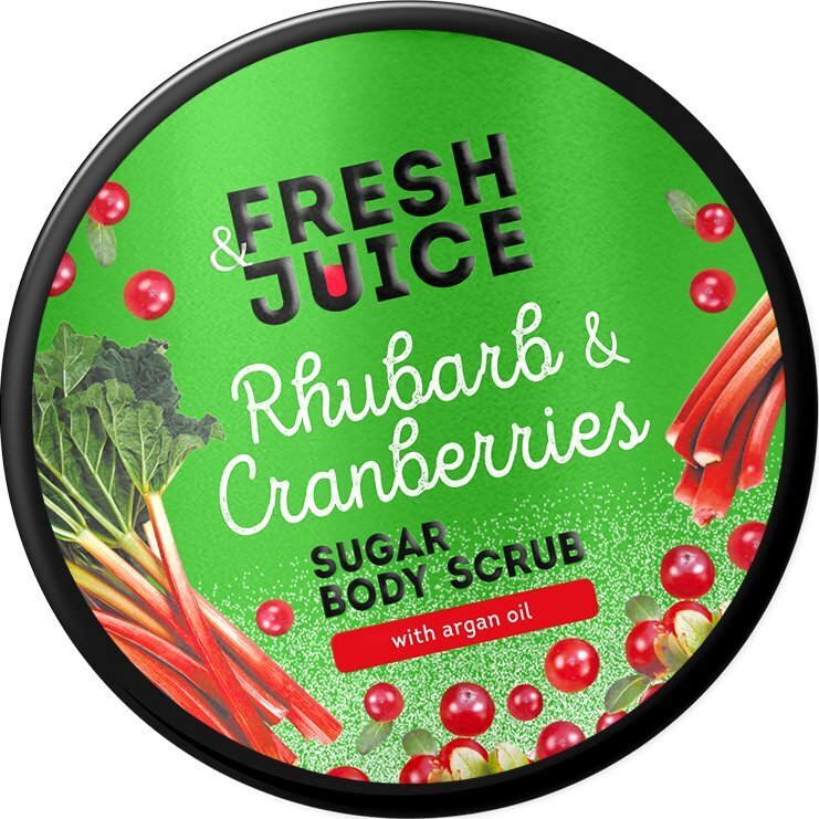 Цукровий скраб для тіла Fresh Juice Rhubarb & Cranberries 200 мл (4823015946189) фото1