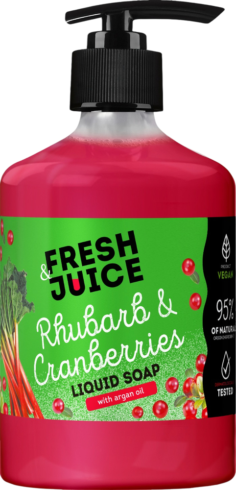 Жидкое мыло Fresh Juice Rhubarb & Cranberries 460 мл (4820168435355) фото1