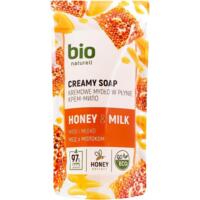 Жидкое крем-мыло Bio Naturell Мед и молоко дой-пак 460 мл