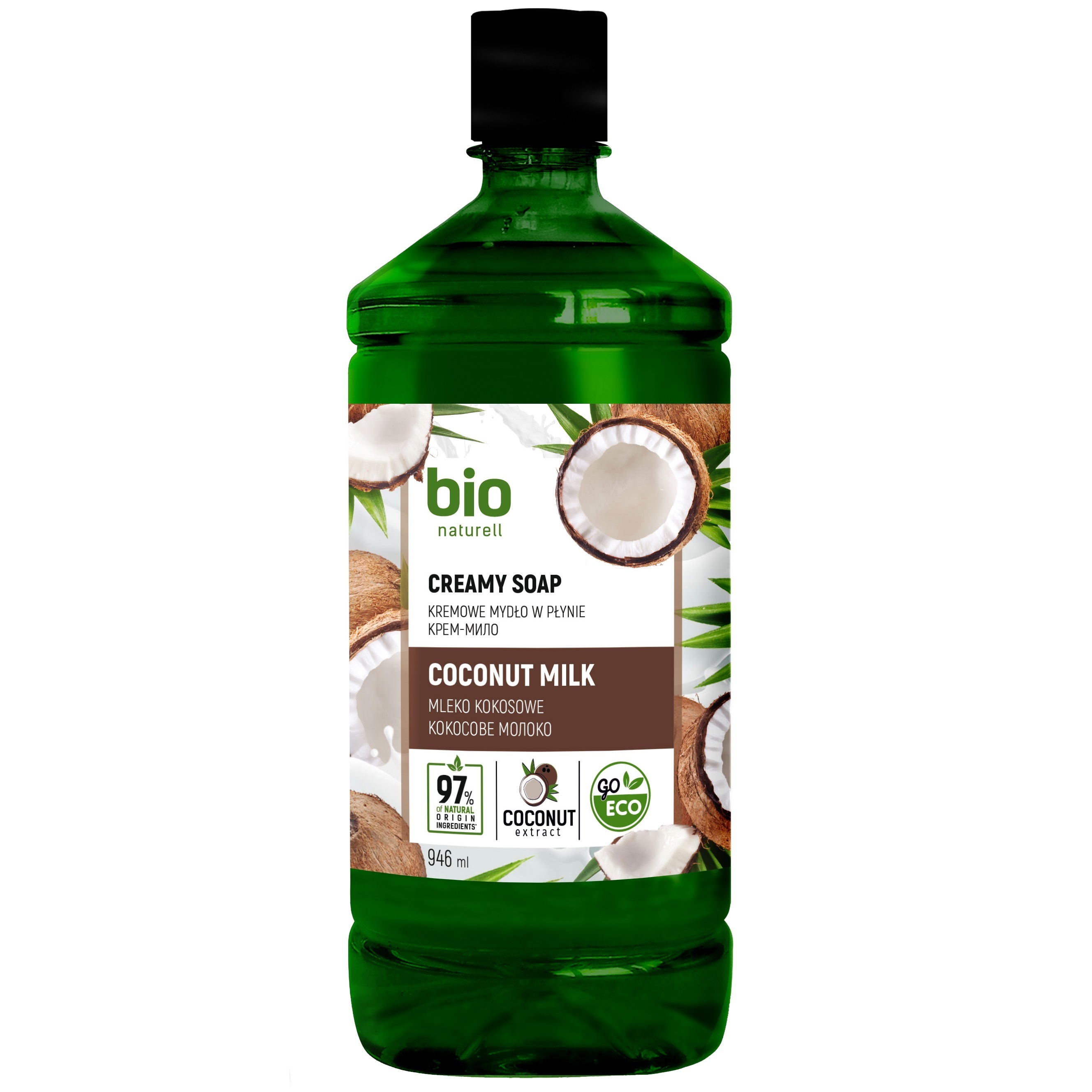 Жидкое крем-мыло Bio Naturell Кокосовое молоко запаска 946 мл фото1