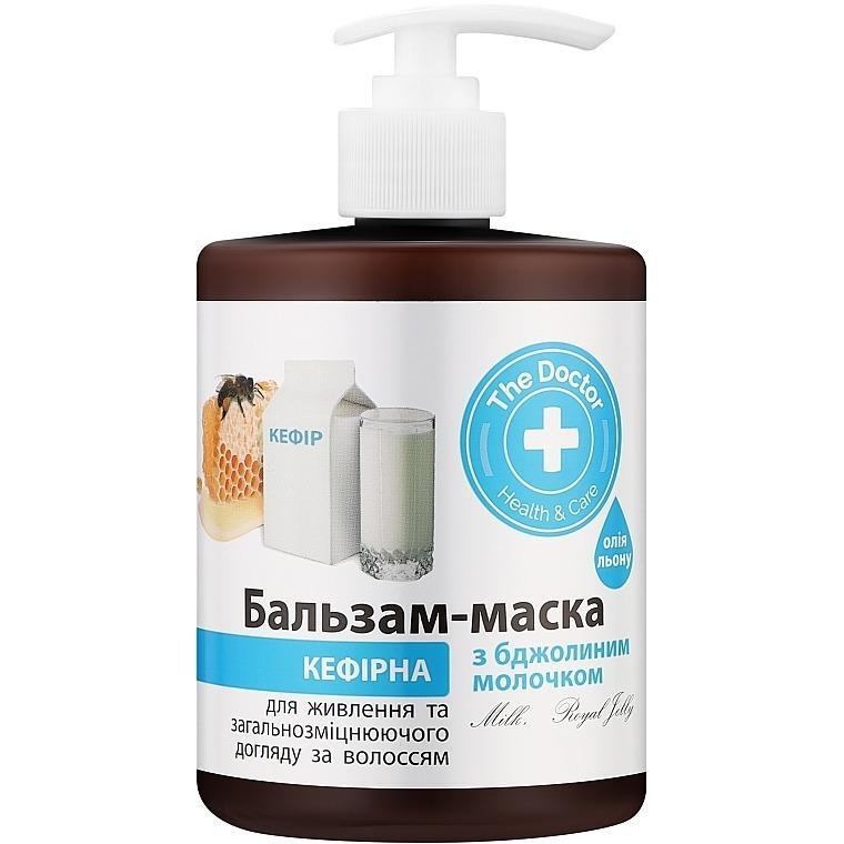 Бальзам-маска для волосся Домашній доктор Кефірна з бджолиним молочком 500 млфото