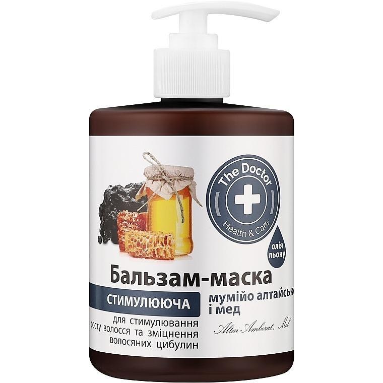 Бальзам-маска для волосся Домашній доктор Мумійо алтайське та мед 500 млфото