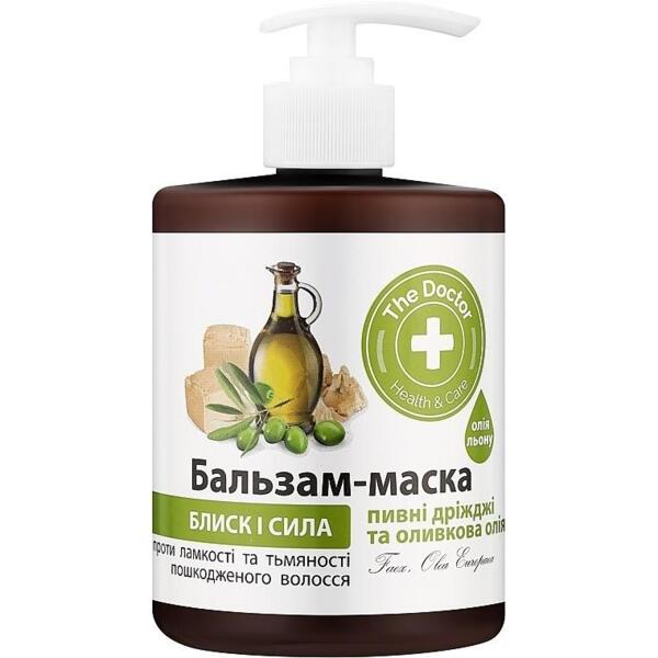 Бальзам-маска для волос Домашний доктор Пивные дрожжи и оливковое масло 500 мл