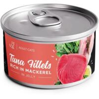 Корм вологий для дорослих котів Savory for Adult Cats філе тунця з макреллю в желе 70 г