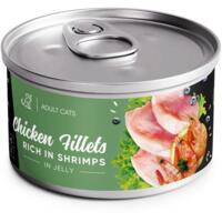 Корм влажный для взрослых котов Savory for Adult Cats филе курицы с креветками в желе 70 г