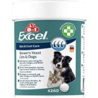 Витамины для собак и котов 8in1 Excel Brewers Yeast пивные дрожжи с чесноком для кожи и шерсти 260 шт