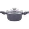 Каструля Ardesto Gemini Bari, 2.5л, скляна кришка, алюміній, чорний (AR1925AC)