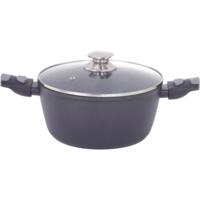 Каструля Ardesto Gemini Bari, 3.9л, скляна кришка, алюміній, чорний (AR1939AC)