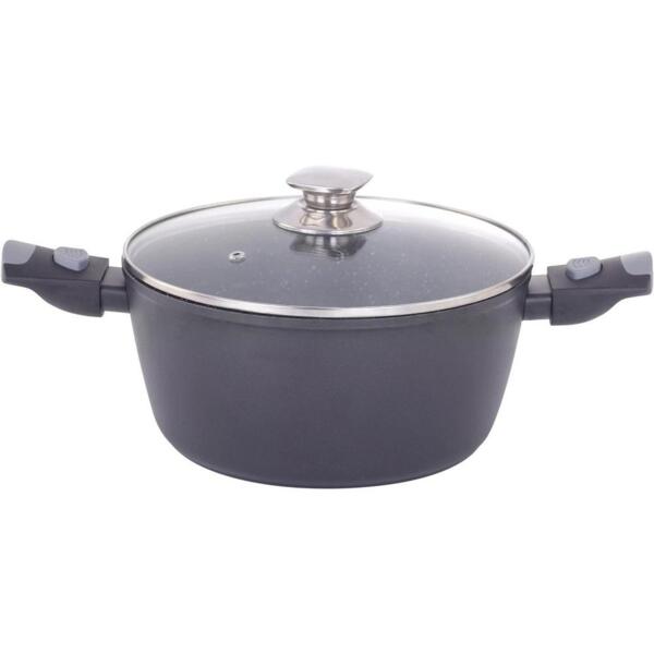 

Кастрюля Ardesto Gemini Bari, 3.9л, стеклянная крышка, алюминий, черный (AR1939AC)