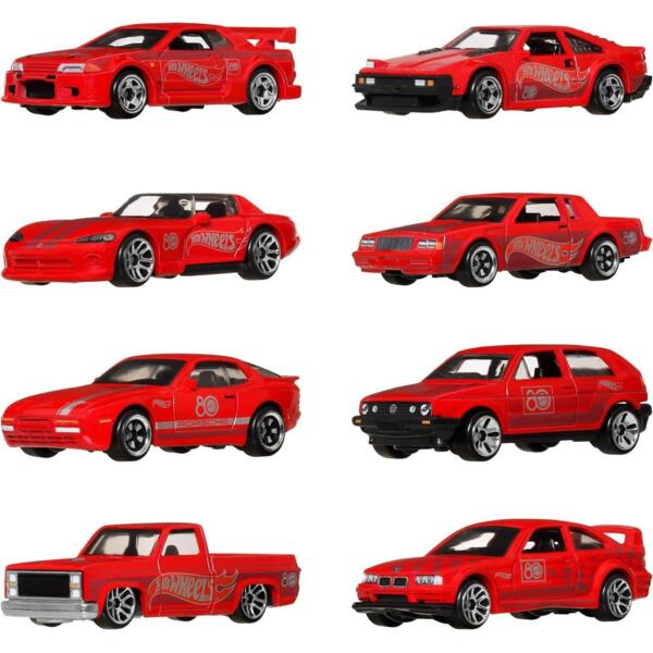 

Тематический набор из 8 машинок "80 лет драйва Mattel" Hot Wheels (JGK09)