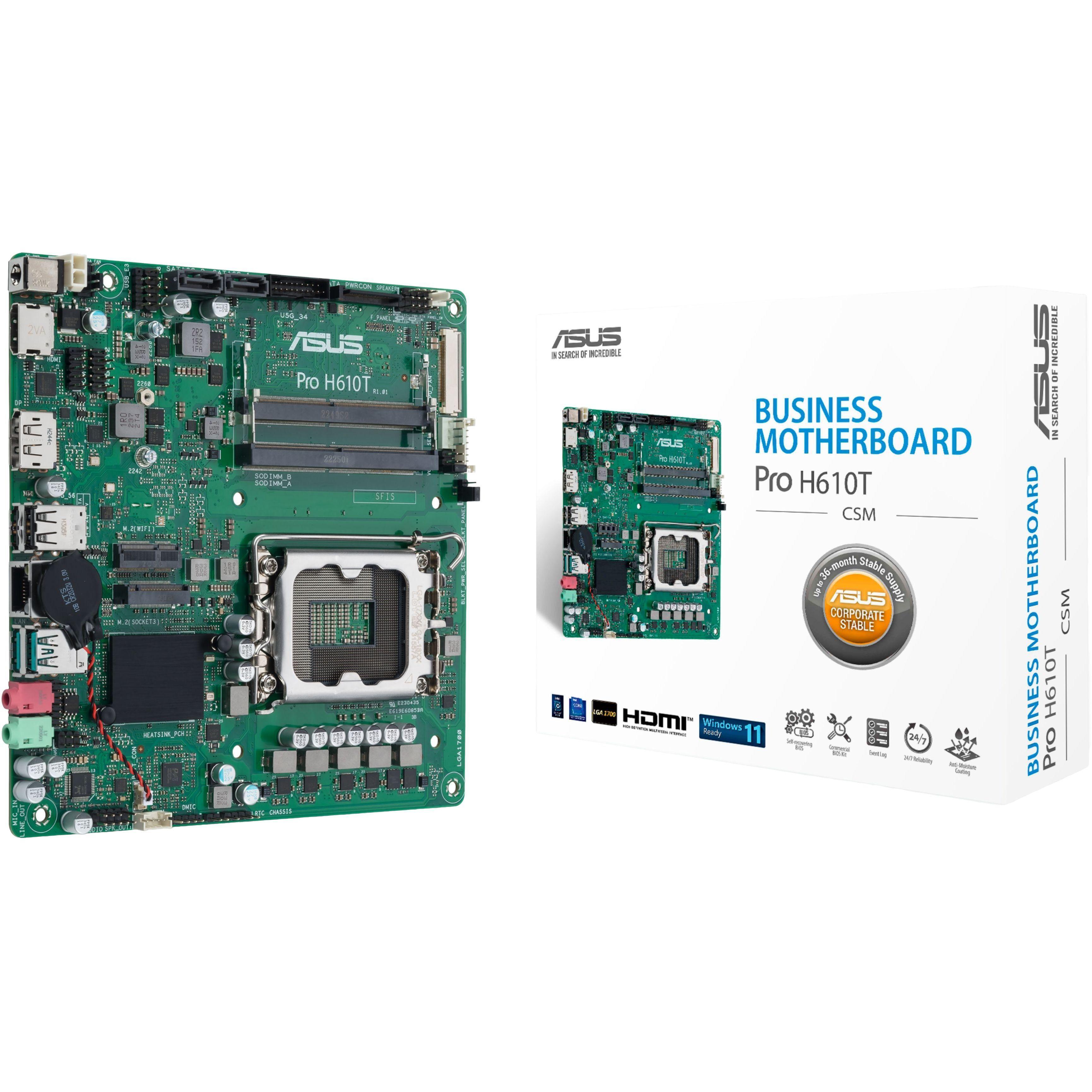 Материнcька плата ASUS PRO H610T-CSM (90MB1G60-M0EAYC)фото1