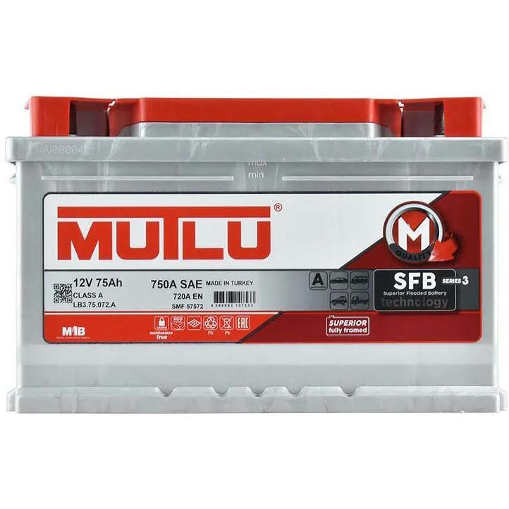 Акумулятор MUTLU 6СТ-75 (0) SFB LB3.75.072.Aфото1