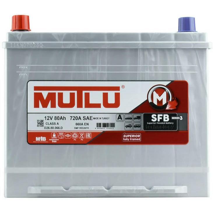 Акумулятор MUTLU 6СТ-80 (1) Asia SFB D26.80.066.Dфото1