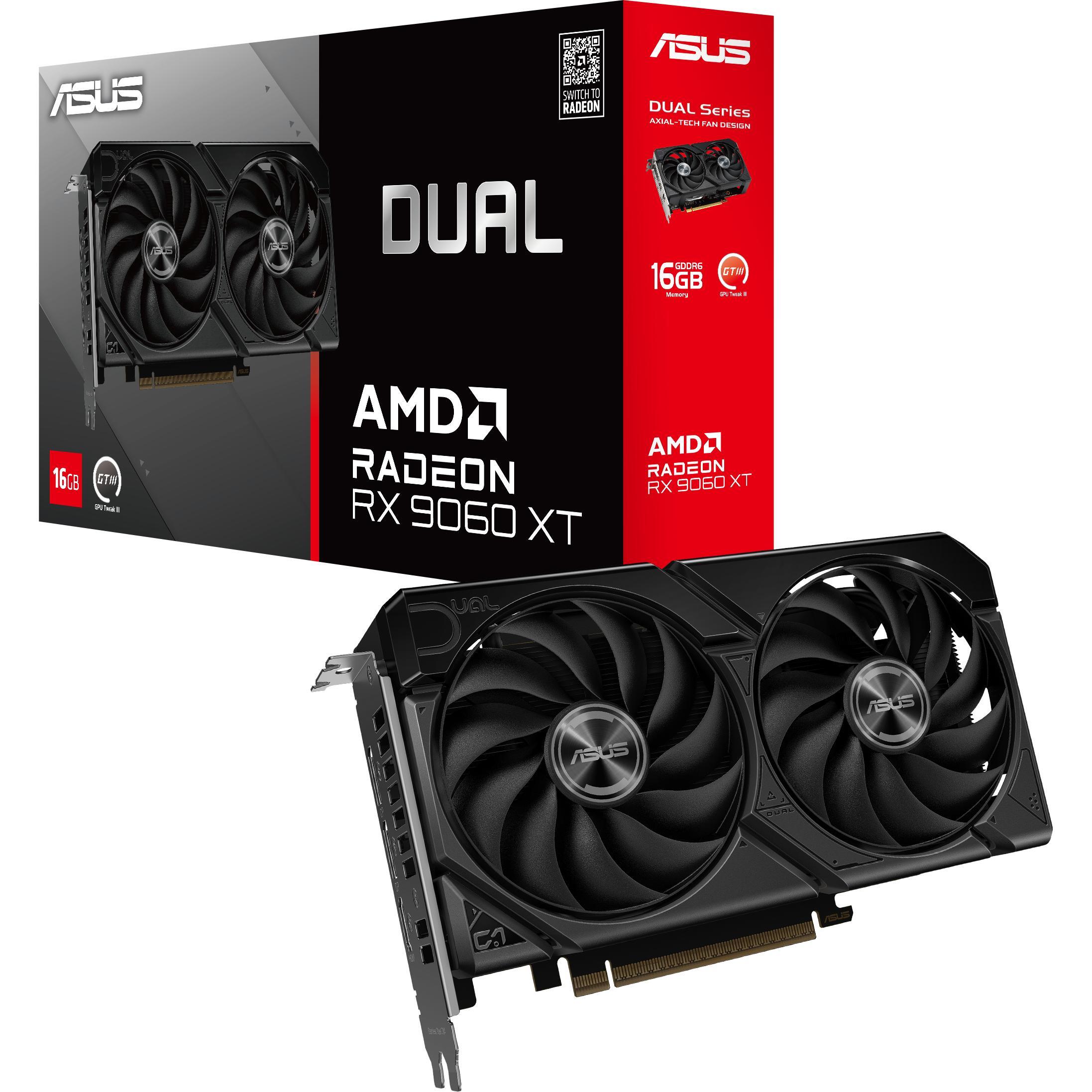 Відеокарта ASUS Radeon RX 9060 XT 16GB GDDR6 Dual (90YV0LG2-M0NA00)фото1