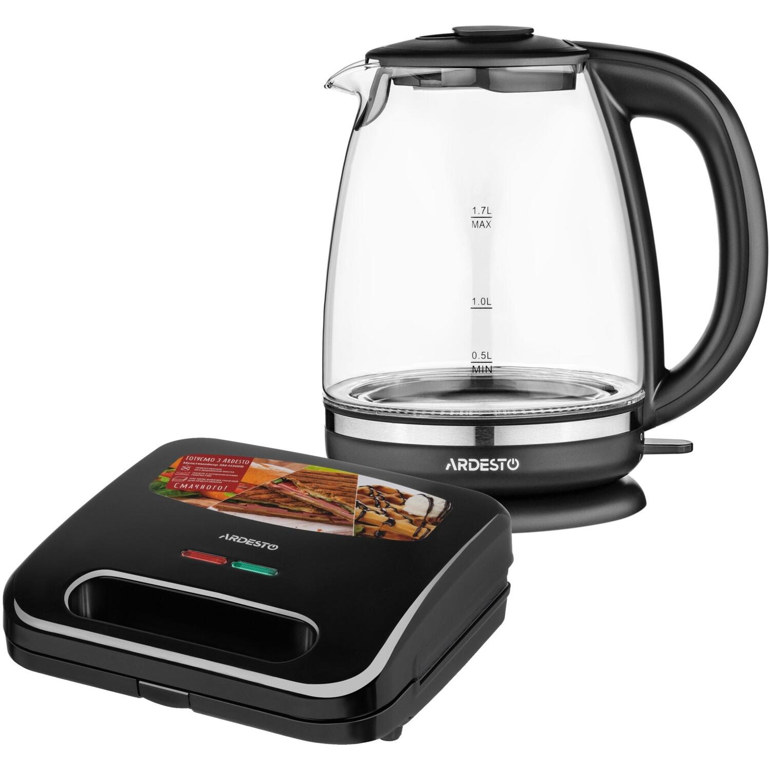 Комплект Мультимейкер ARDESTO SM-H300B + Електрочайник ARDESTO EKL-F100фото