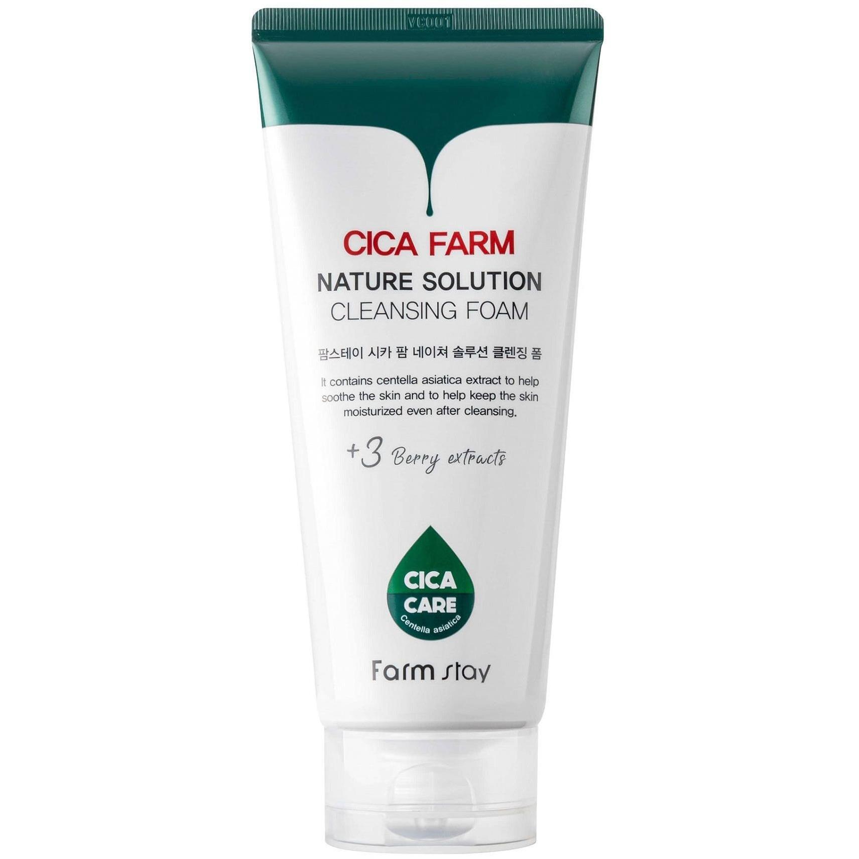 Пінка для обличчя Farmstay Cica Farm Nature Solution Foam Cleanser 180 млфото1