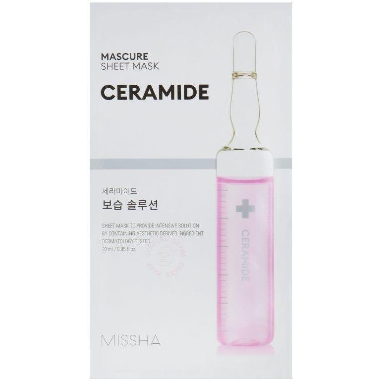 Маска тканинна Missha Mascure Solution Вологий бар’єр Ceramide 28 млфото1