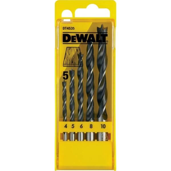 

Набор сверл по дереву DeWalt Extreme Impact, 5шт, 4-10мм, кейс (DT4535)