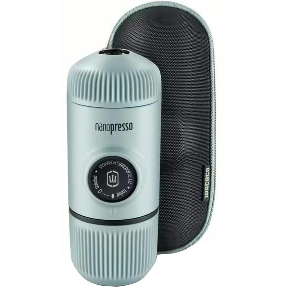 Еспресо-кавоварка портативна Wacaco Nanopresso з чохлом Блакитна (WNANOBLUE)фото1