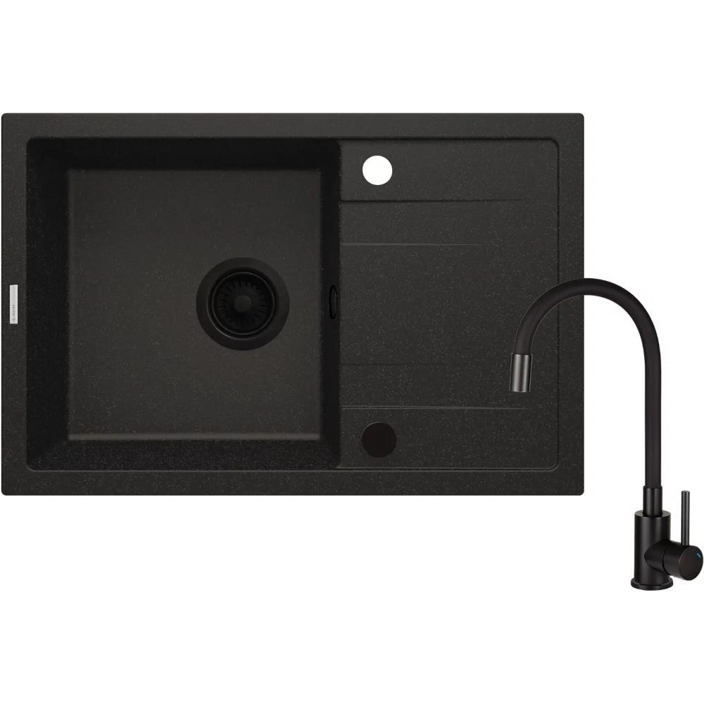 Набор для кухни Deante Corio, гранитная мойка + смеситель (ZRCPG113) фото 1