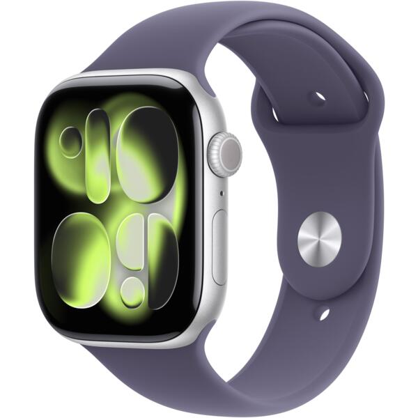 

Смарт-часы Apple Watch Series 11 GPS 42mm Silver Aluminium Case with Purple Fog Sport Band - S/M