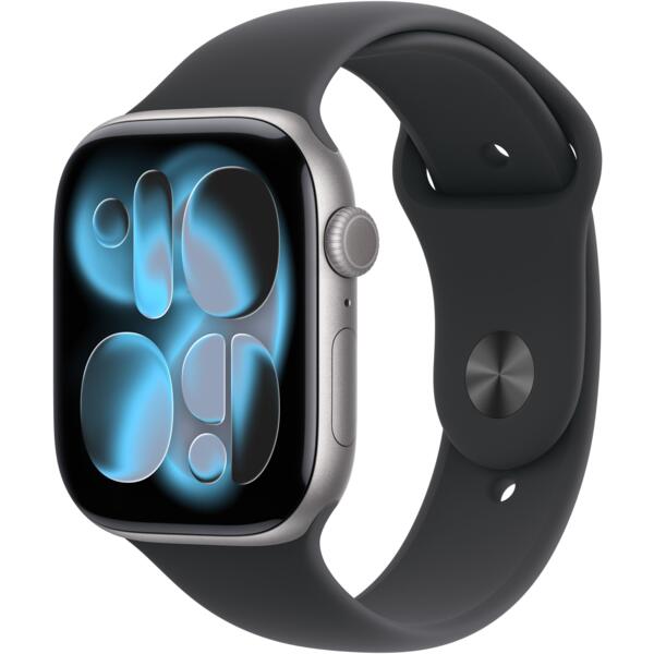 

Смарт-часы Apple Watch Series 11 GPS 46mm Space Grey Aluminium Case with Black Sport Band - M/L