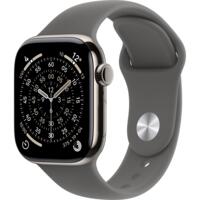 Смарт-годинник Apple Watch Series 11 GPS + Cellular 42mm Natural Titanium Case with Stone Grey Sport Band - S/M
