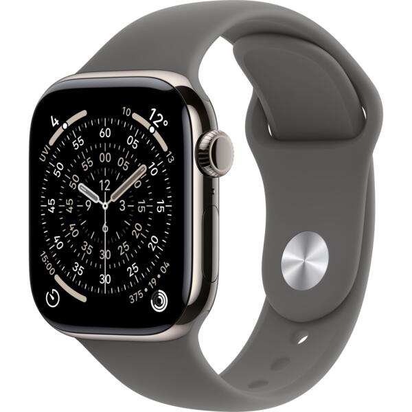 

Смарт-часы Apple Watch Series 11 GPS + Cellular 42mm Natural Titanium Case with Stone Grey Sport Band - M/L
