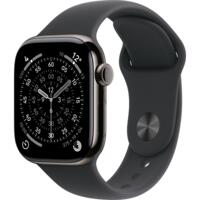 Смарт-часы Apple Watch Series 11 GPS + Cellular 42mm Slate Titanium Case with Black Sport Band - S/M