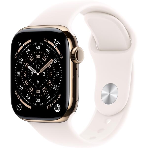 

Смарт-часы Apple Watch Series 11 GPS + Cellular 42mm Gold Titanium Case with Light Blush Sport Band - M/L