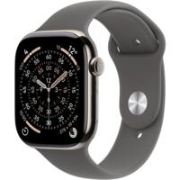 Смарт-часы Apple Watch Series 11 GPS + Cellular 46mm Natural Titanium Case with Stone Grey Sport Band - S/M