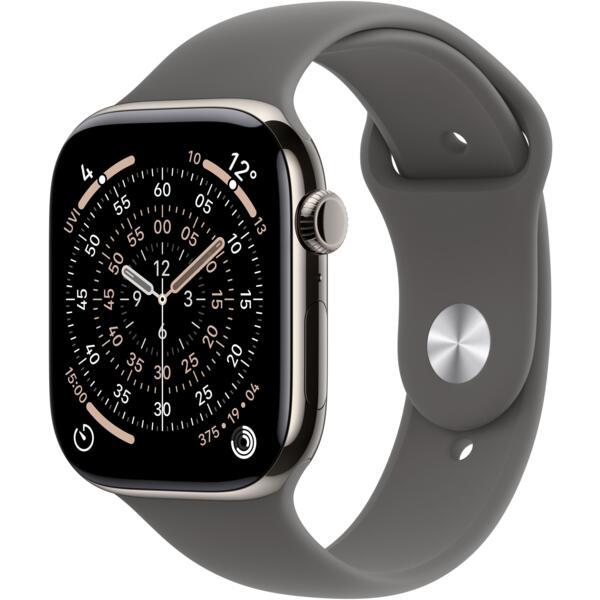 

Смарт-часы Apple Watch Series 11 GPS + Cellular 46mm Natural Titanium Case with Stone Grey Sport Band - S/M