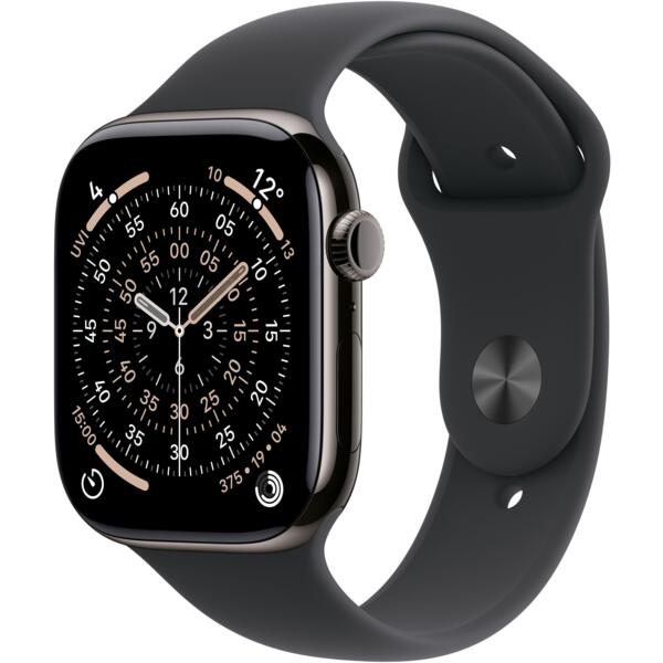 

Смарт-часы Apple Watch Series 11 GPS + Cellular 46mm Slate Titanium Case with Black Sport Band - M/L