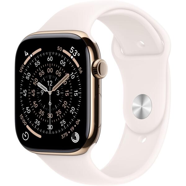 

Смарт-часы Apple Watch Series 11 GPS + Cellular 46mm Gold Titanium Case with Light Blush Sport Band - M/L