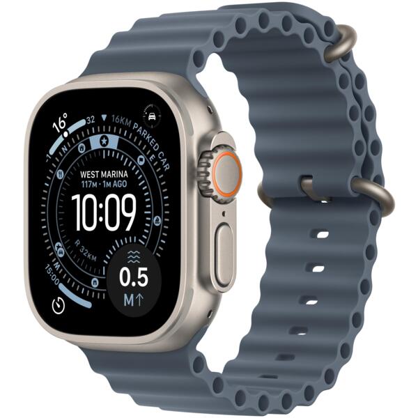

Смарт-часы Apple Watch Ultra 3 GPS + Cellular 49mm Natural Titanium Case with Anchor Blue Ocean Band