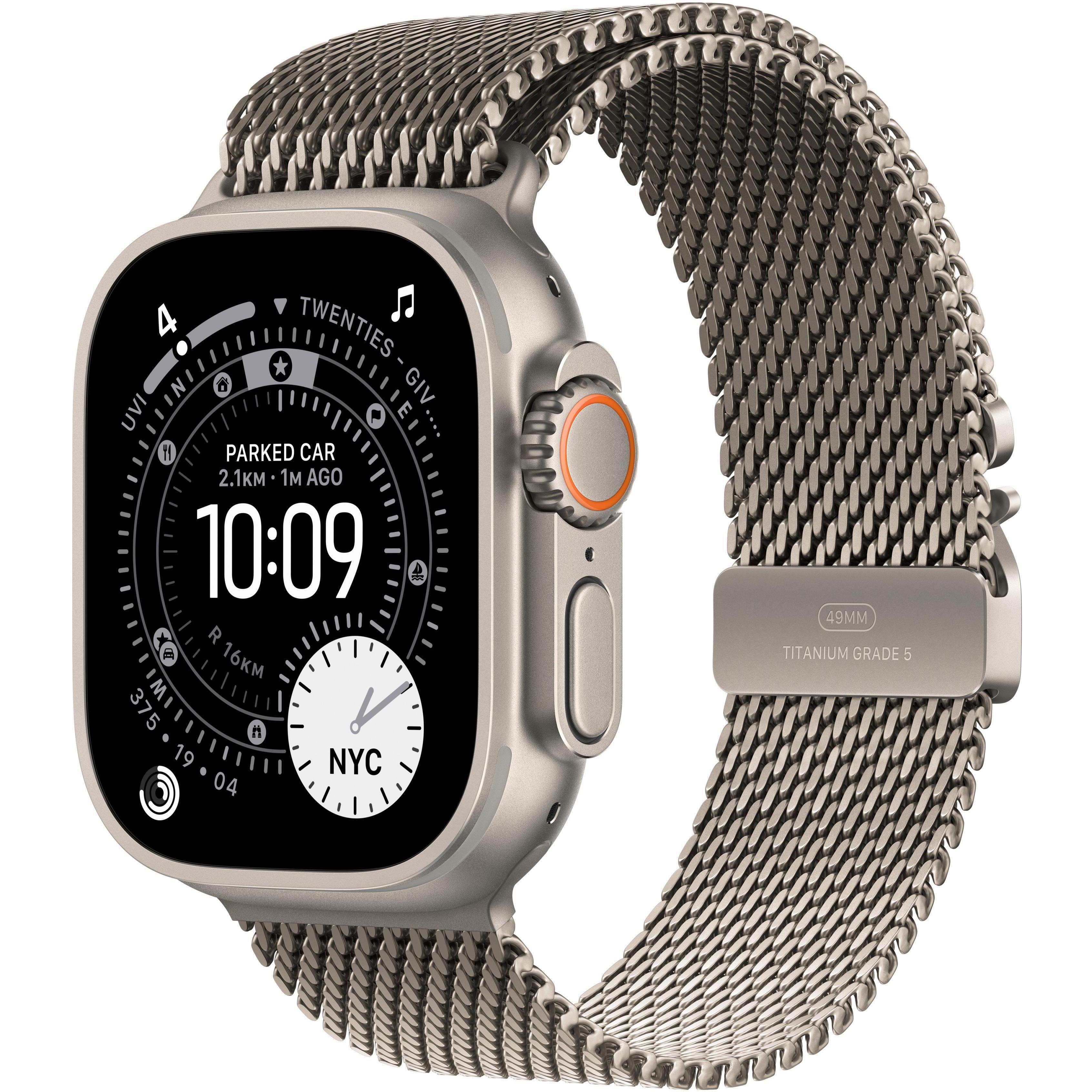 Смарт-часы Apple Watch Ultra 3 GPS + Cellular 49mm Natural Titanium Case with Natural Titanium Milanese Loop - Small фото 1