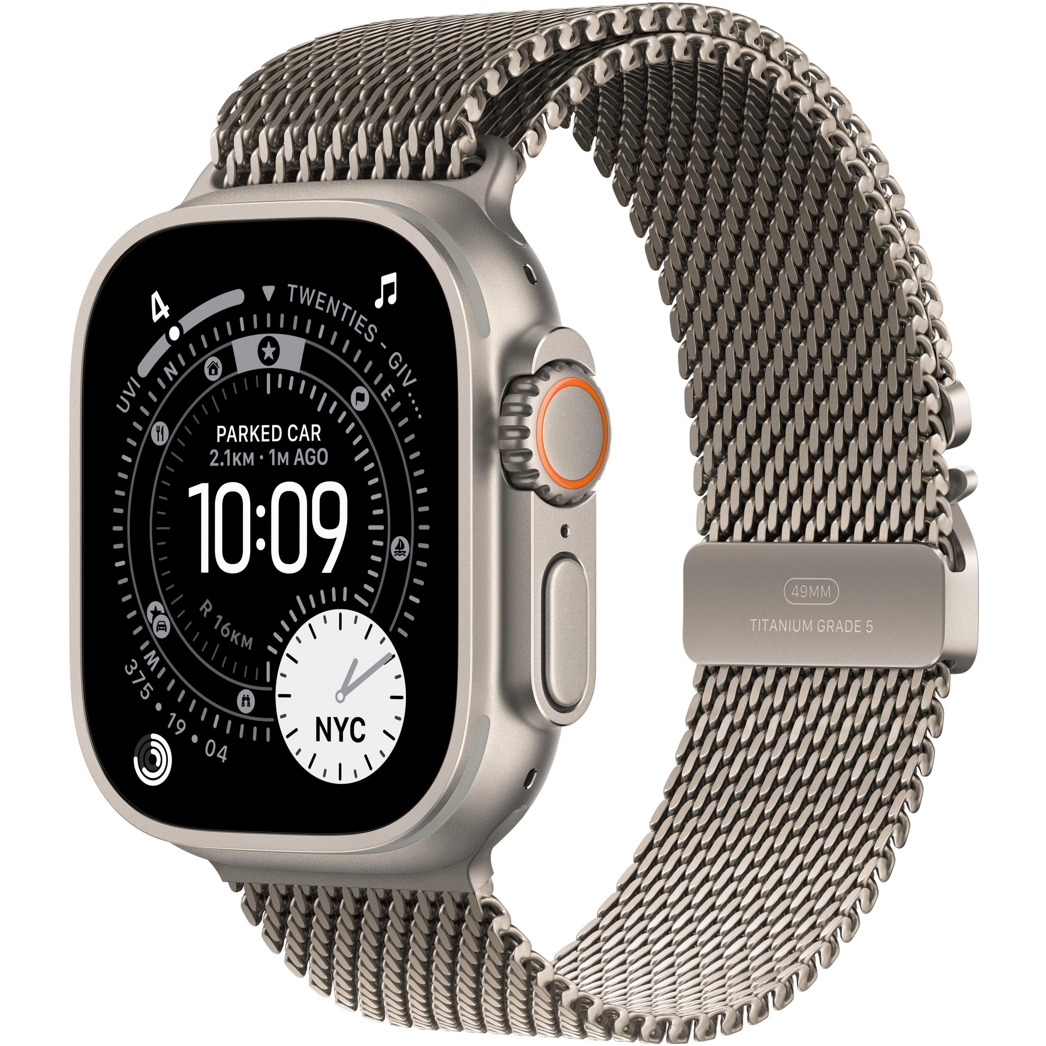 Смарт-годинник Apple Watch Ultra 3 GPS + Cellular 49mm Natural Titanium Case with Natural Titanium Milanese Loop-Mediumфото1