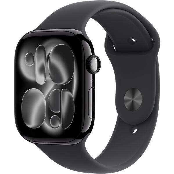 

Смарт-часы Apple Watch Series 11 GPS + Cellular 42mm Jet Black Aluminium Case with Black Sport Band - S/M