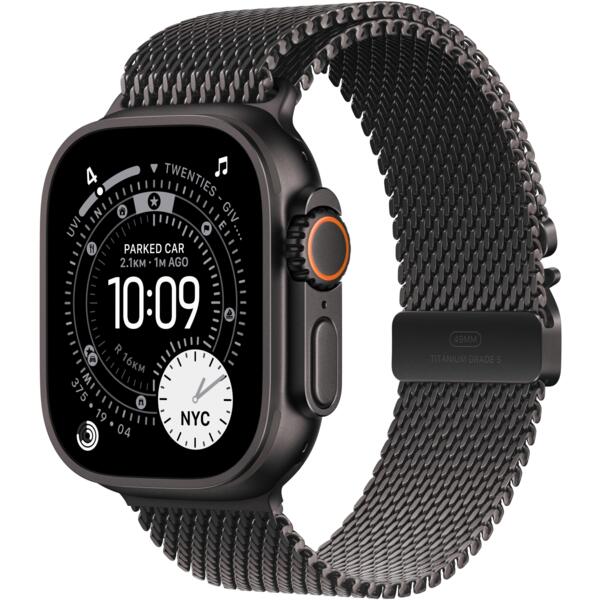 

Смарт-часы Apple Watch Ultra 3 GPS + Cellular 49mm Black Titanium Case with Black Titanium Milanese Loop - Large