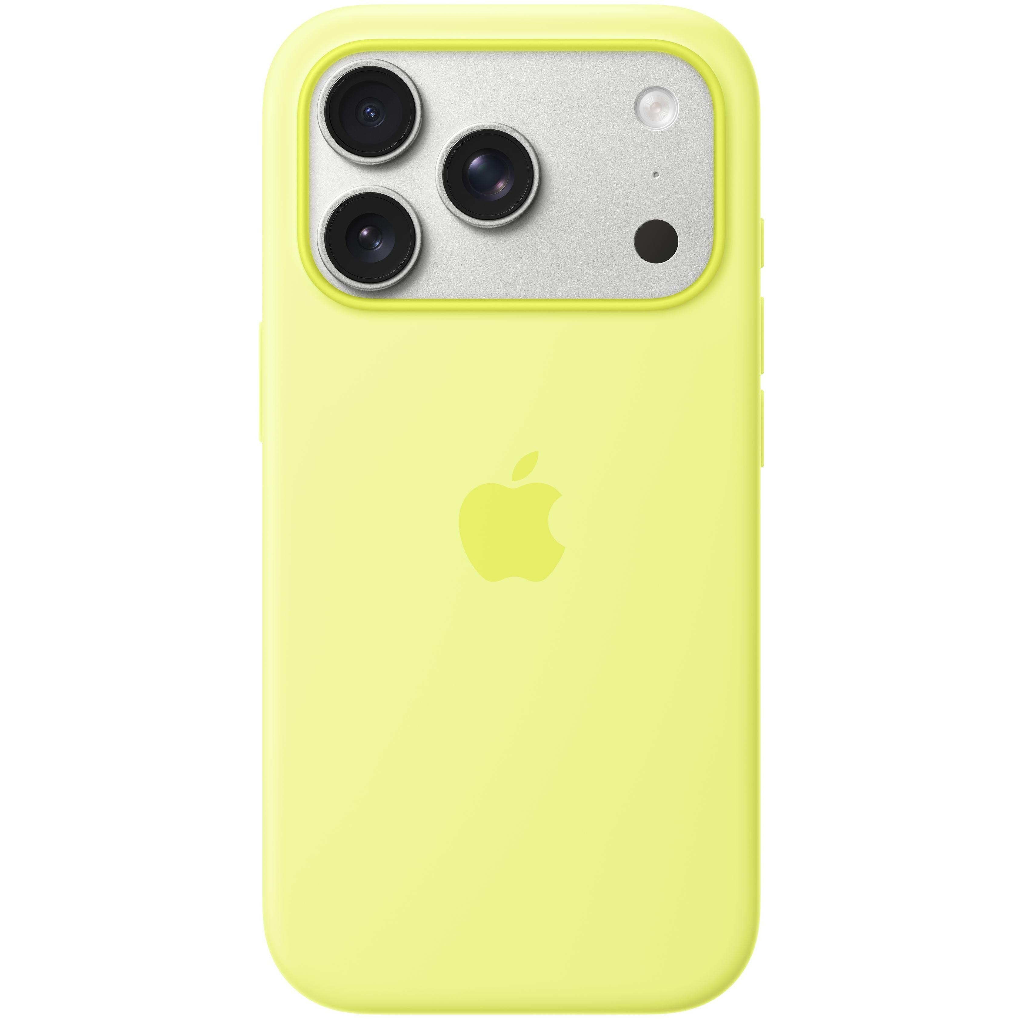 Чохол Apple для iPhone 17 Pro Silicone Case with MagSafe Neon Yellow (MGFF4ZM/A)фото1