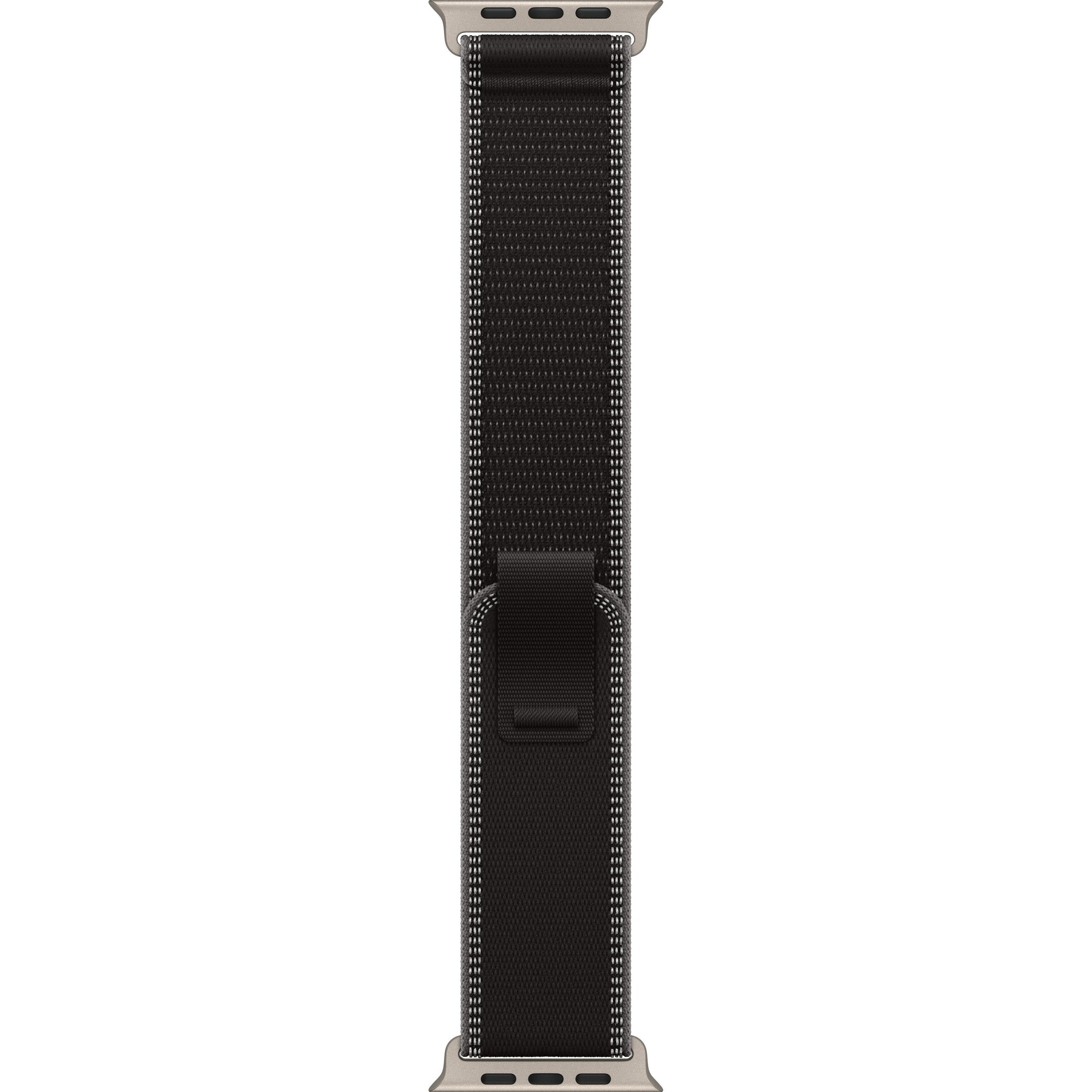 Ремешок Аpple Watch 49mm Black/Charcoal Trail Loop M/L Natural Titanium Finish (MFT94ZM/A) фото 1