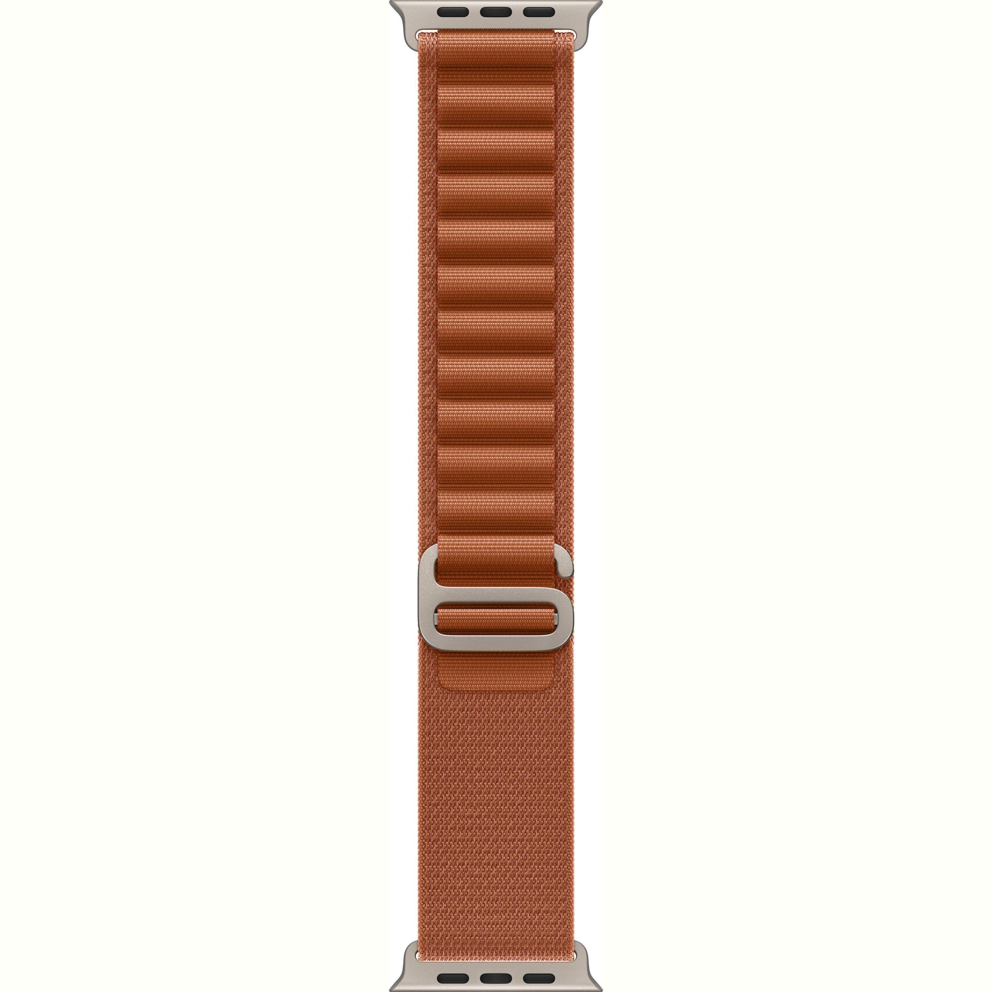 Ремінець Аpple Watch 49mm Terra Cotta Alpine Loop Large Natural Titanium Finish (MFTD4ZM/A)фото1