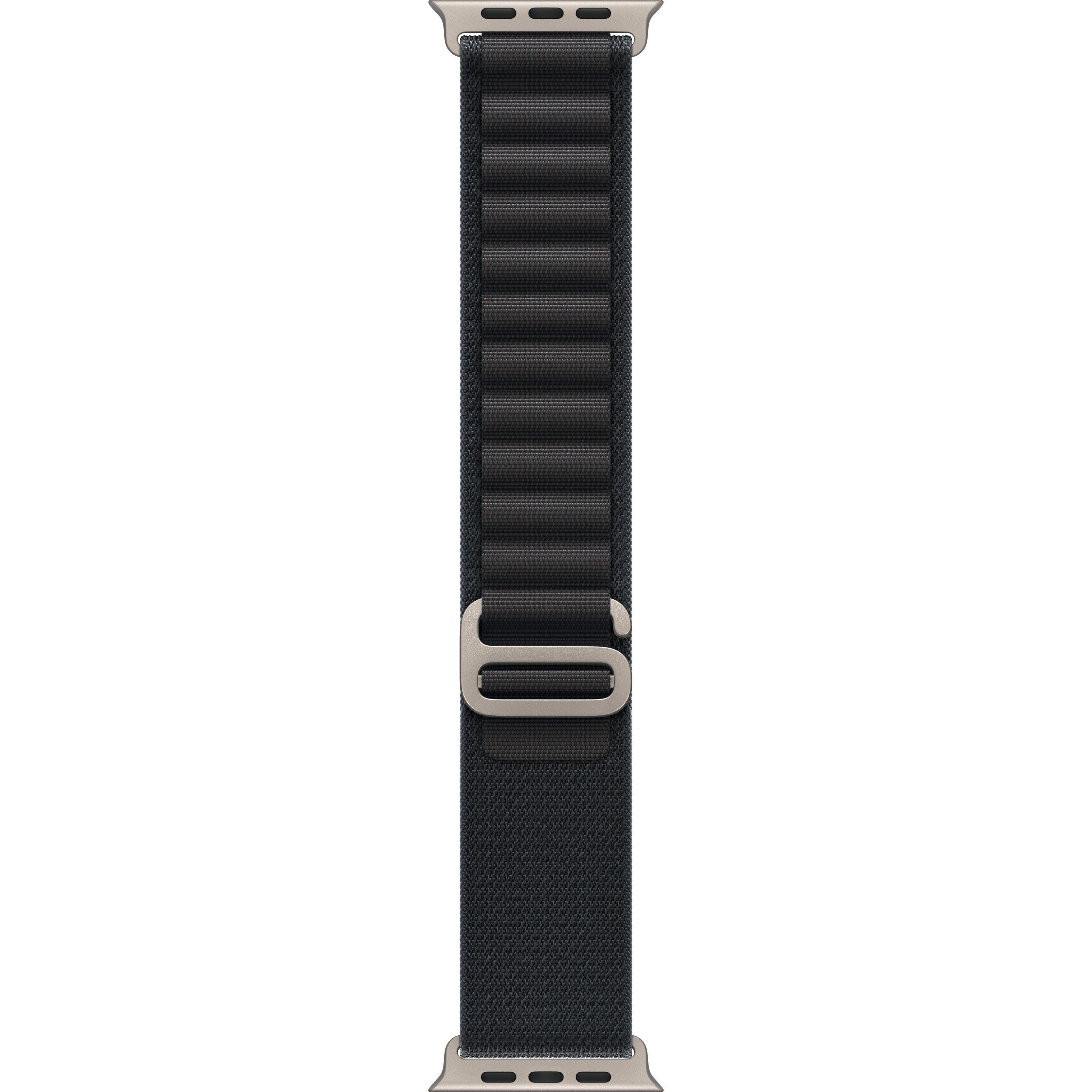 Ремешок Аpple Watch 49mm Black Alpine Loop Large Natural Titanium Finish (MFTG4ZM/A) фото 1