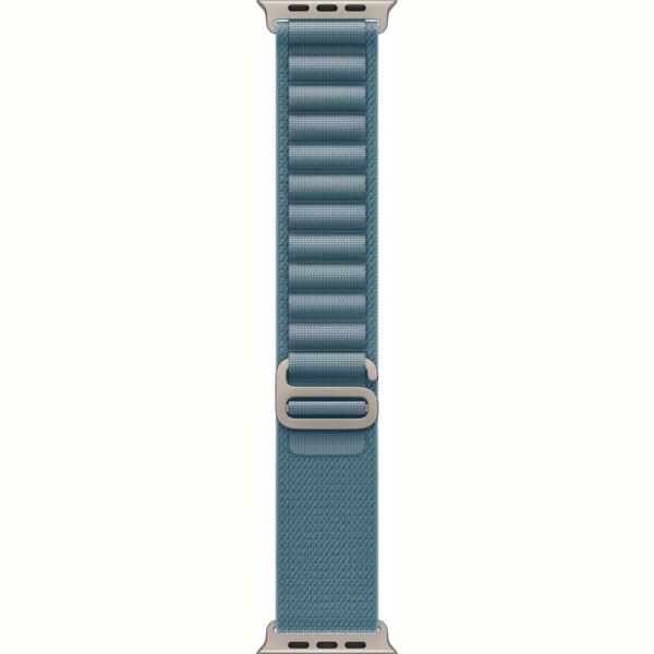 

Ремешок Аpple Watch 49mm Light Blue Alpine Loop Small Natural Titanium Finish (MFTH4ZM/A)