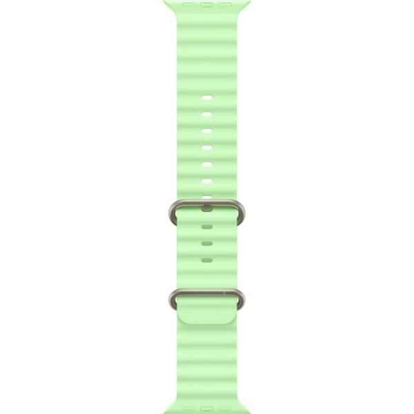 

Ремешок Аpple Watch 49mm Neon Green Ocean Band Natural Titanium Finish (MGCF4ZM/A)