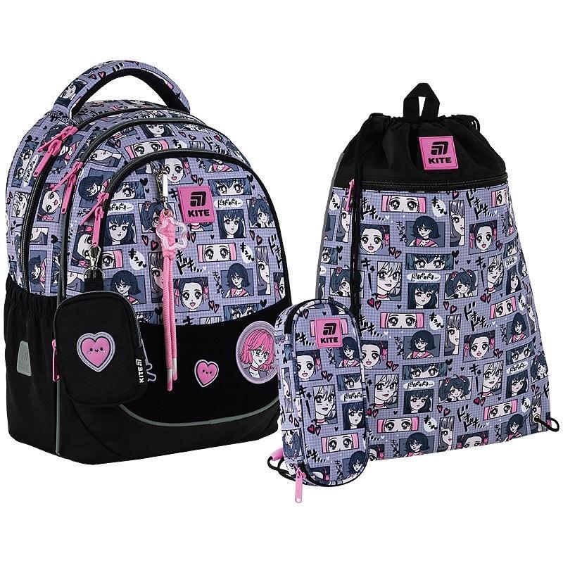 Набір рюкзак + пенал + сумка для взуття Kite 700 Anime Girl (SET_K25-700M-1)фото1