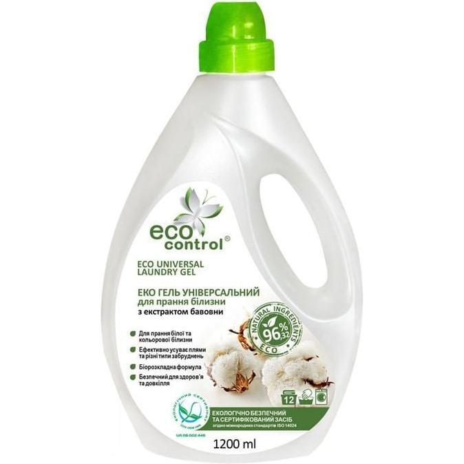 Гель для прання Eco Control Екстракт бавовни універсальний 1200 млфото1