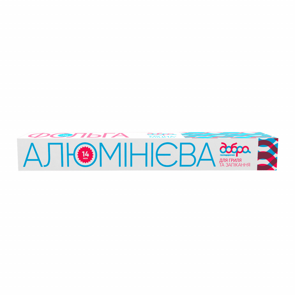 Фольга Добрая Хозяюшка Прочная алюминиевая 10 м фото1
