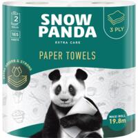 Полотенца бумажные Снежная Панда Extra Care 3-слойные 2 шт