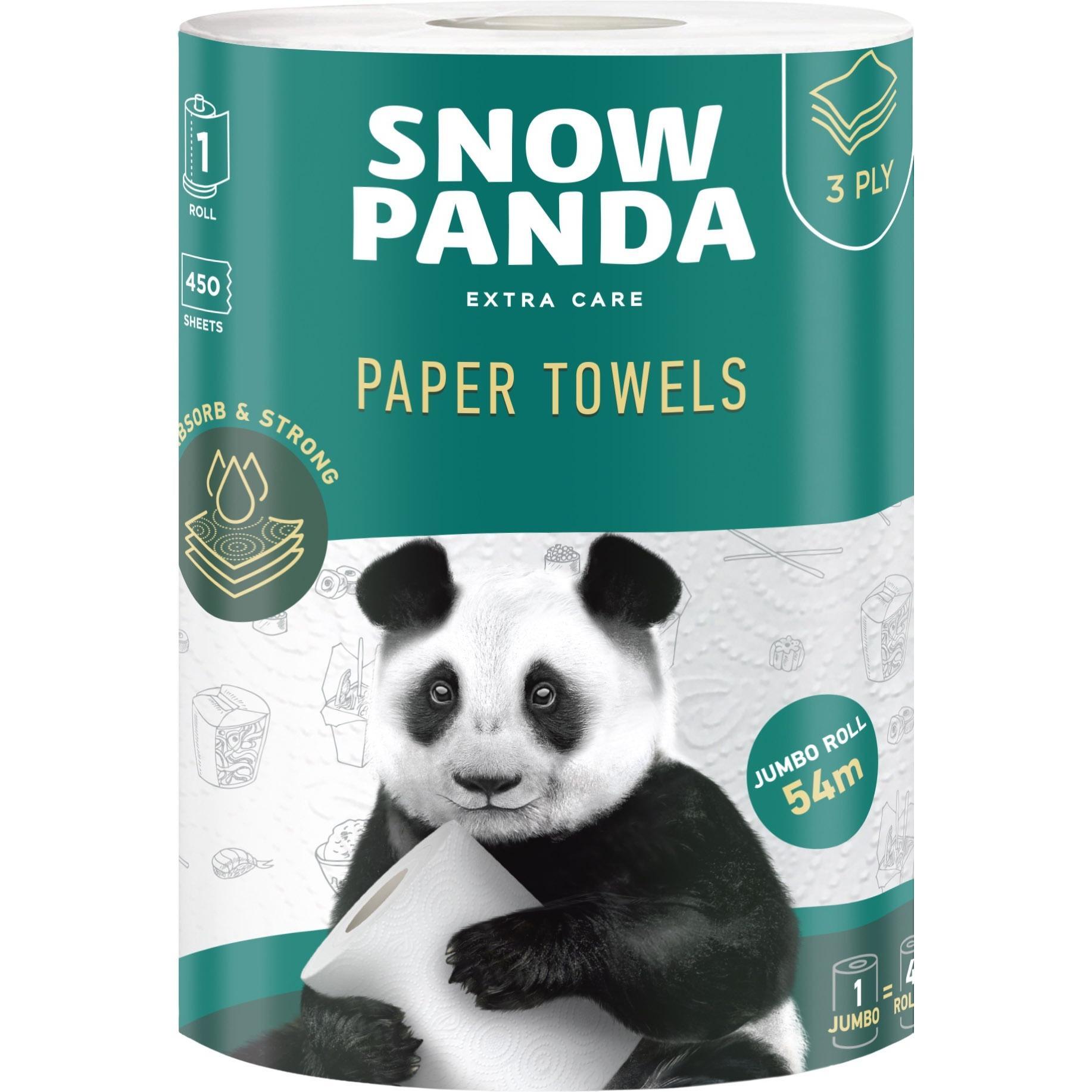Полотенца бумажные Снежная Панда Extra Care Jumbo Roll 450 листов 1 шт фото 1